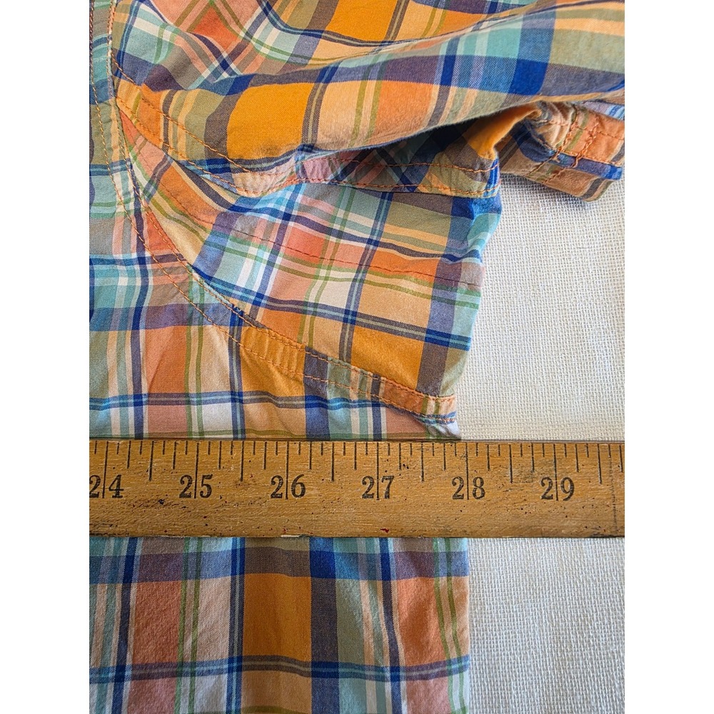 Duluth Trading Co Mens 2XL Relaxed Fit Untucked Plaid shirt gorpcore dadcore - Picture 7 of 7